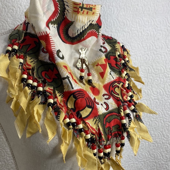 American Indian Fringe neck handkerchief - Picture 2 of 2